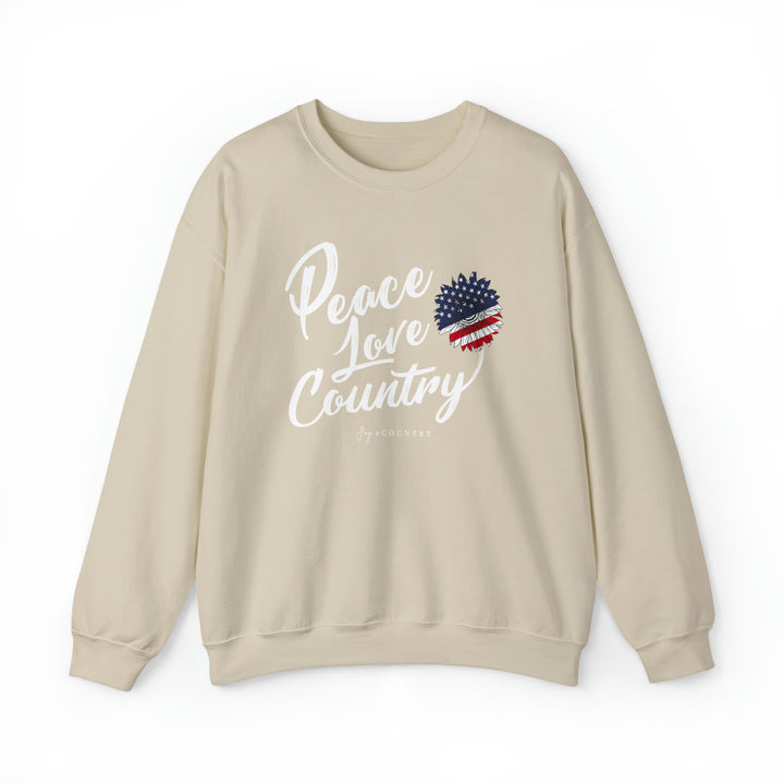 Peace, Love & Country - Unisex Crew-Neck Sweatshirt