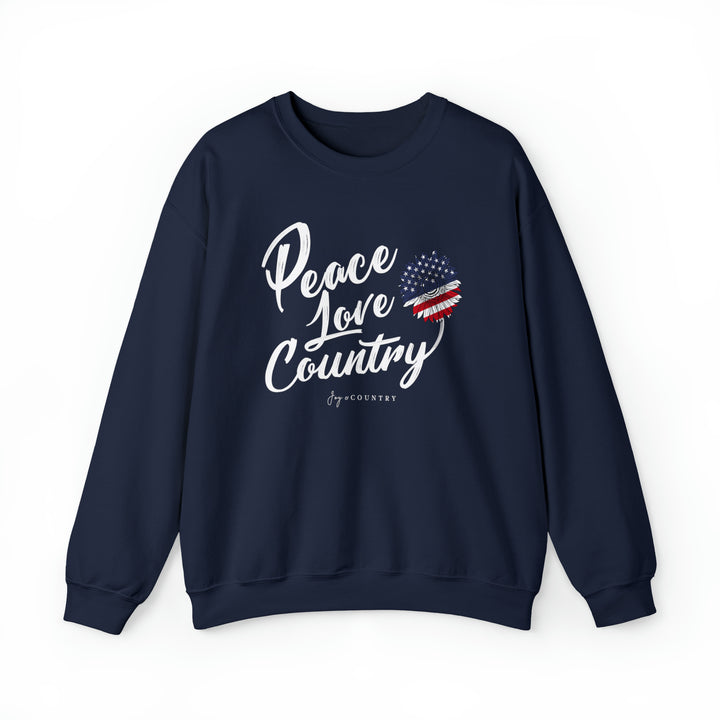 Peace, Love & Country - Unisex Crew-Neck Sweatshirt