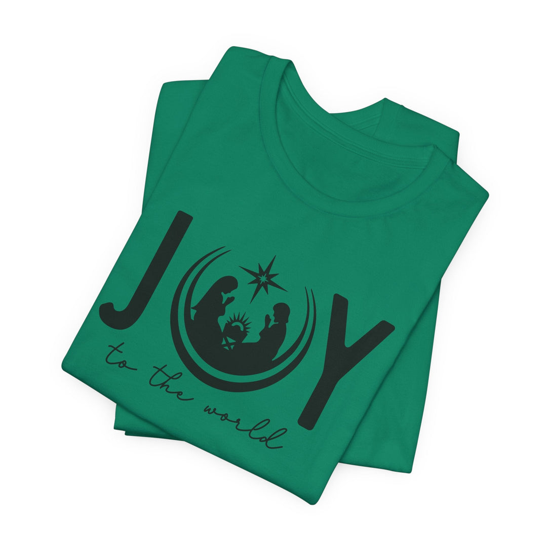 Joy To The World Manger Scene - Unisex Crew-Neck Tee   T-Shirt Joy & Country