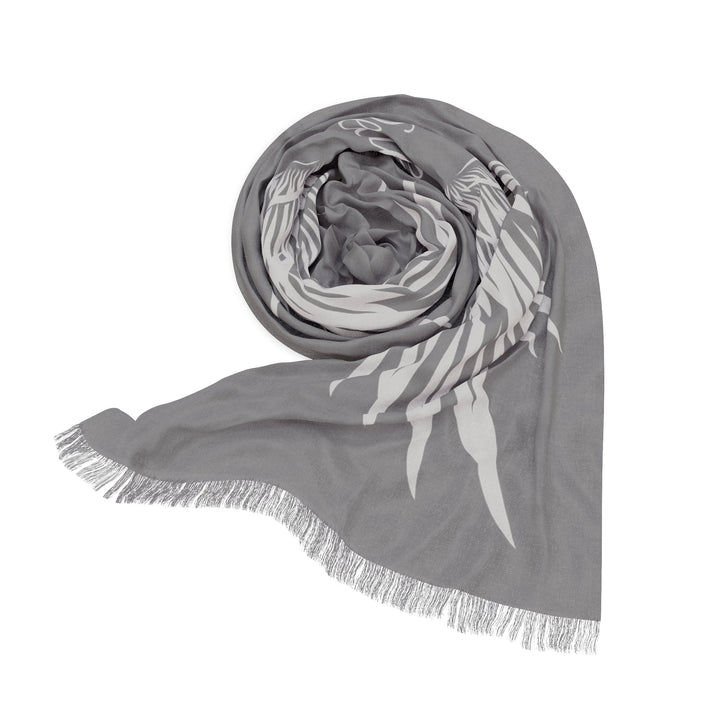 Believe With Angel Wings - Grey - Semi-Translucent Lightweight Inspirational Wrap Scarf   Scarves Joy & Country