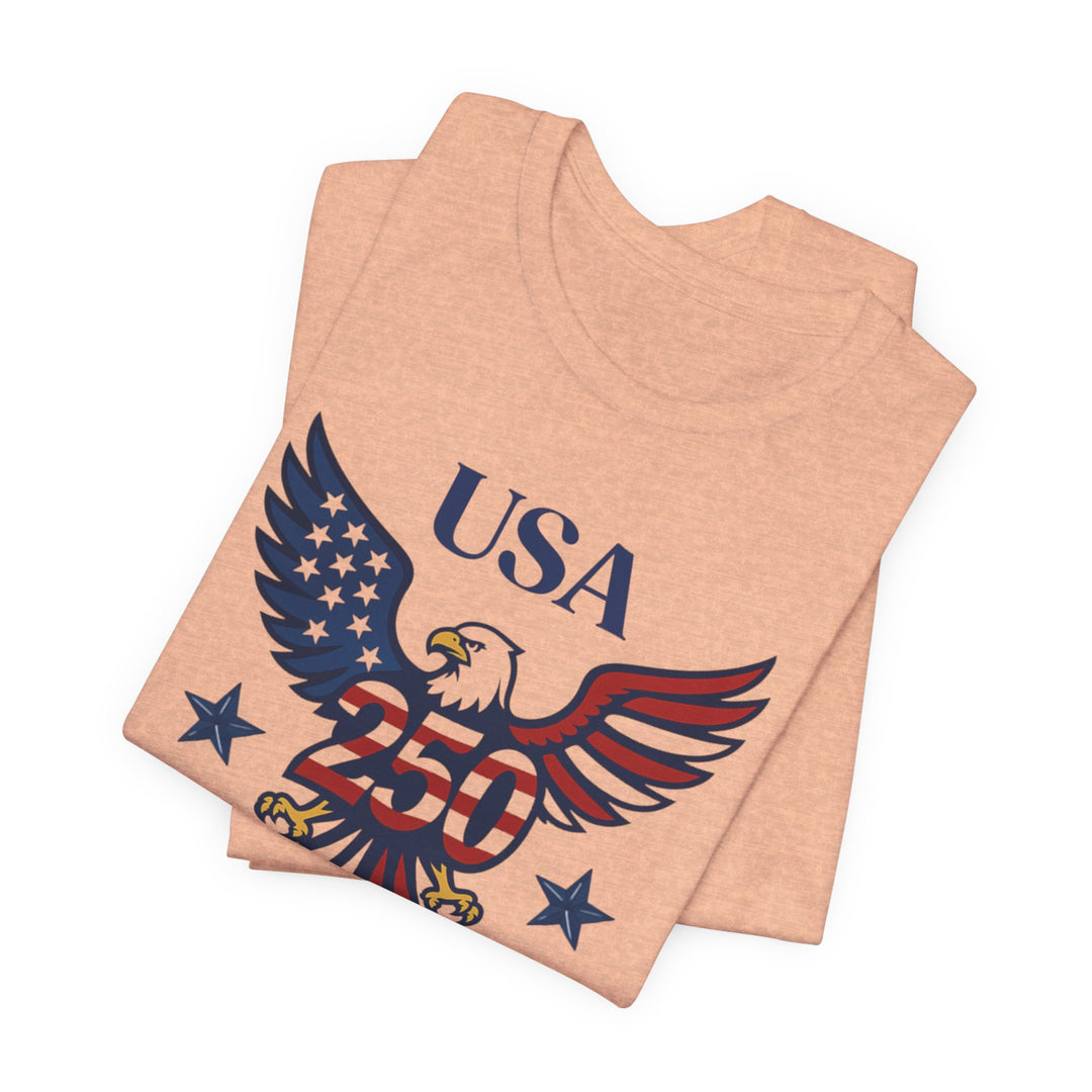 USA 250th Anniversary American Flag Eagle 1776-2026 - Unisex Crew-Neck Tee