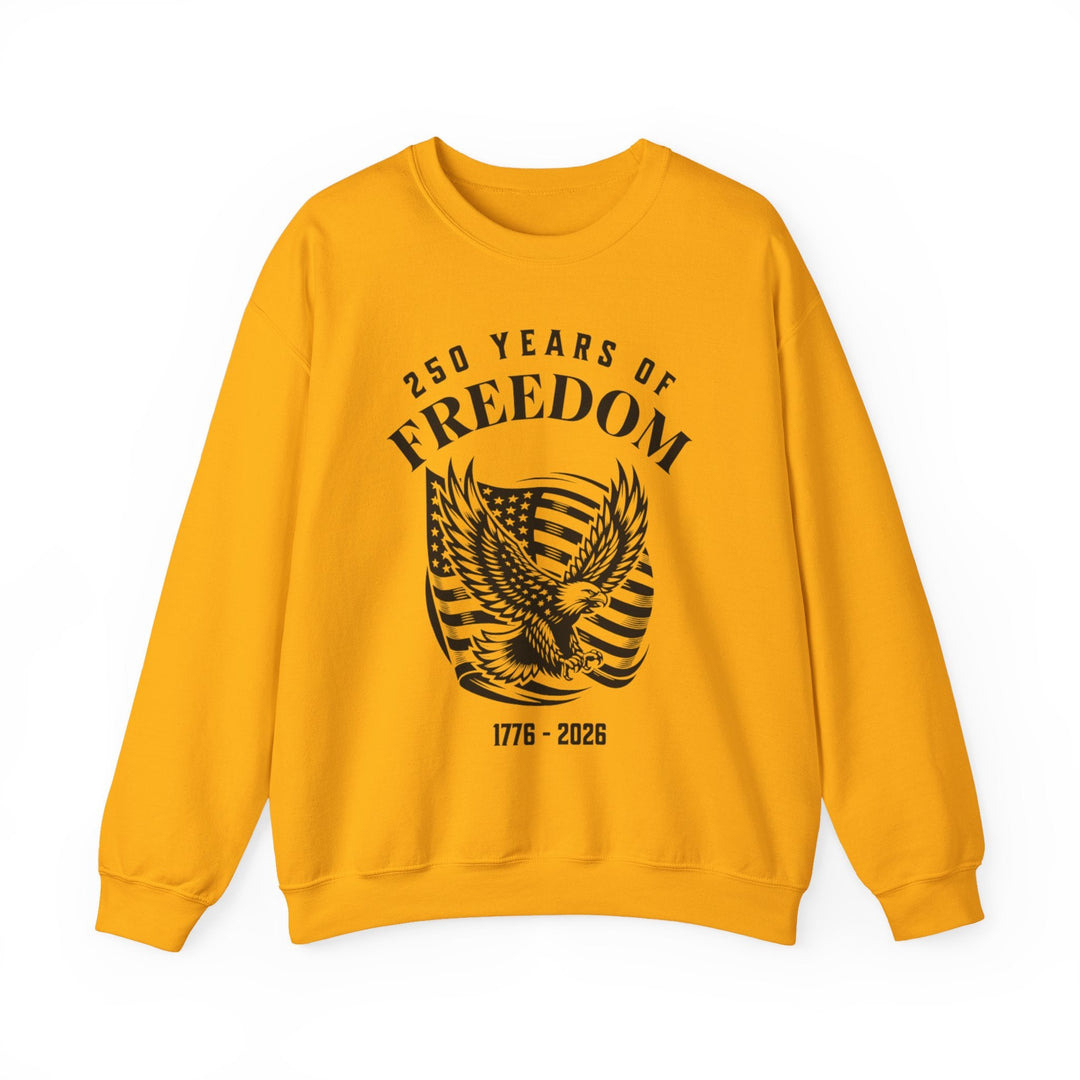 250 Years of Freedom Eagle With Flag - Unisex Crew-Neck Sweatshirt   Sweatshirt Joy & Country