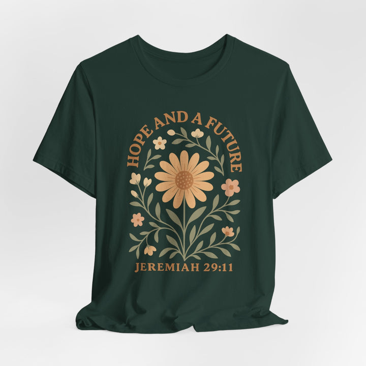 Hope And A Future Floral Arch Jeremiah 29:11 - Unisex Crew-Neck Tee   T-Shirt Joy & Country