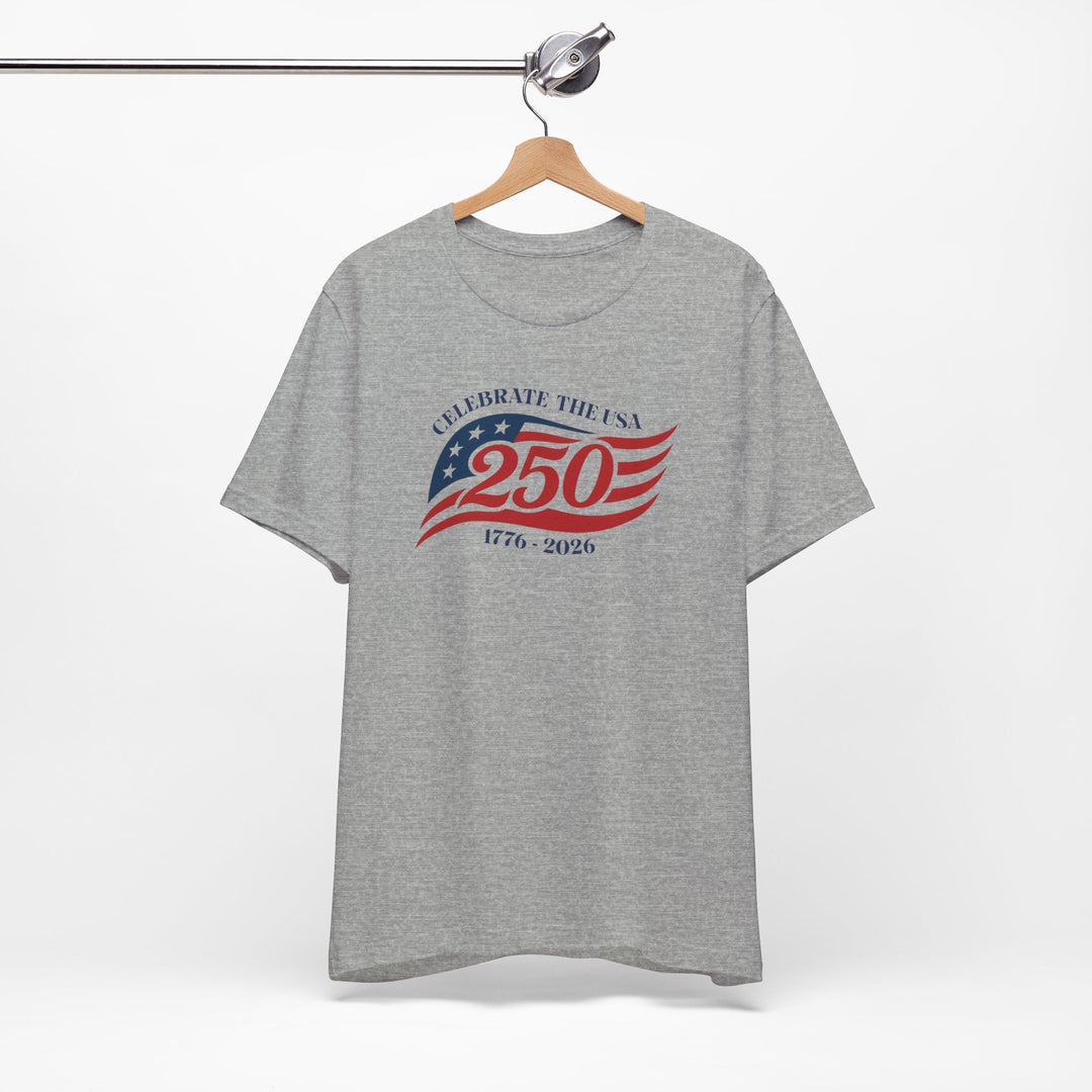 Celebrate The USA 250th Anniversary Flag 1776-2026 - Unisex Crew-Neck Tee   T-Shirt Joy & Country