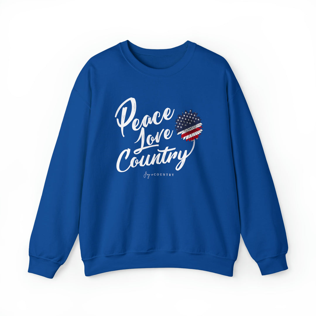 Peace, Love & Country - Unisex Crew-Neck Sweatshirt   Sweatshirt Joy & Country
