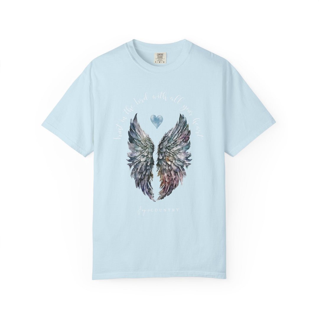 Trust In The Lord With All Your Heart - Premium Unisex Heavyweight Crew-Neck Tee   T-Shirt Joy & Country