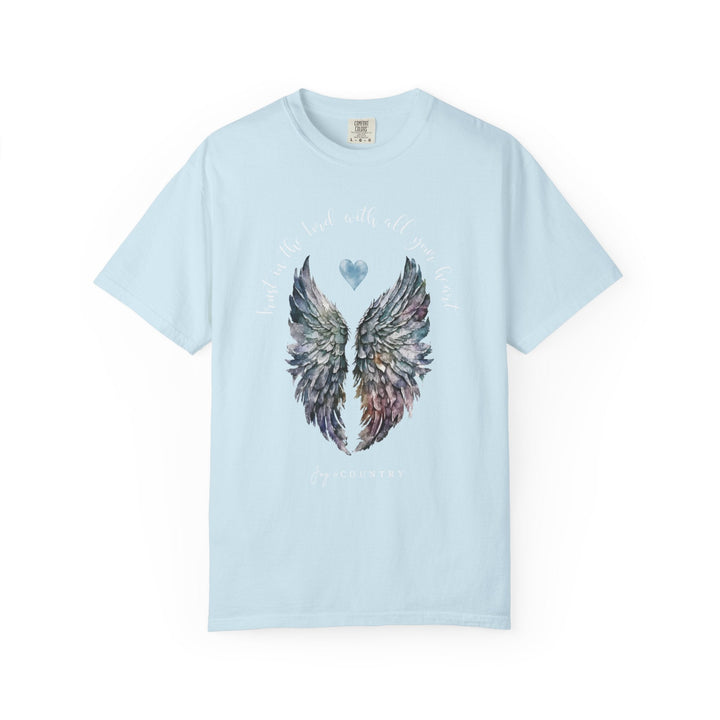 Trust In The Lord With All Your Heart - Premium Unisex Heavyweight Crew-Neck Tee   T-Shirt Joy & Country