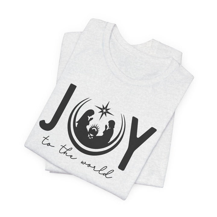 Joy To The World Manger Scene - Unisex Crew-Neck Tee   T-Shirt Joy & Country