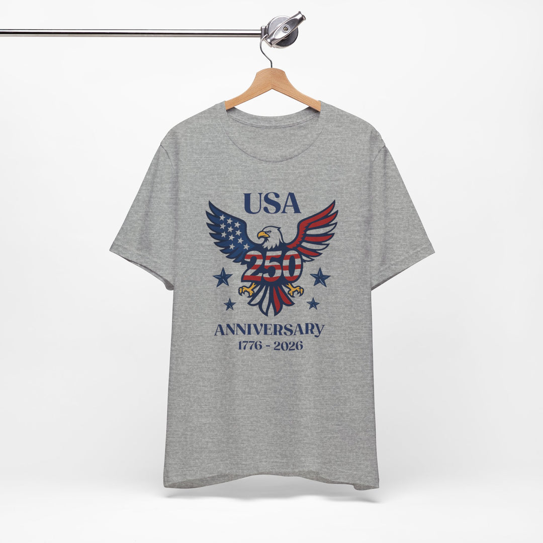 USA 250th Anniversary American Flag Eagle 1776-2026 - Unisex Crew-Neck Tee