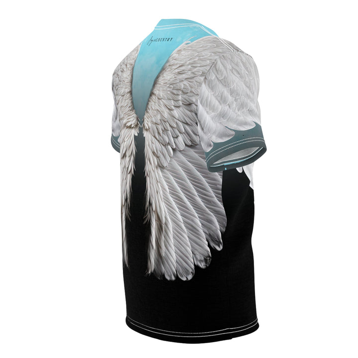 Under His Wings You Will Find Refuge Psalm 91 (Black) - Unisex Premium Crew-Neck Tee - JC Exclusive   T-Shirt Joy & Country