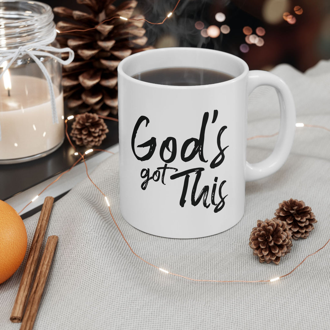 God's Got This White Ceramic Mug (11 oz) - Joy & Country