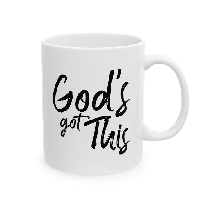 God's Got This White Ceramic Mug (11 oz) - Joy & Country