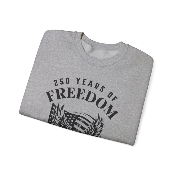 250 Years of Freedom Eagle With Flag - Unisex Crew-Neck Sweatshirt   Sweatshirt Joy & Country
