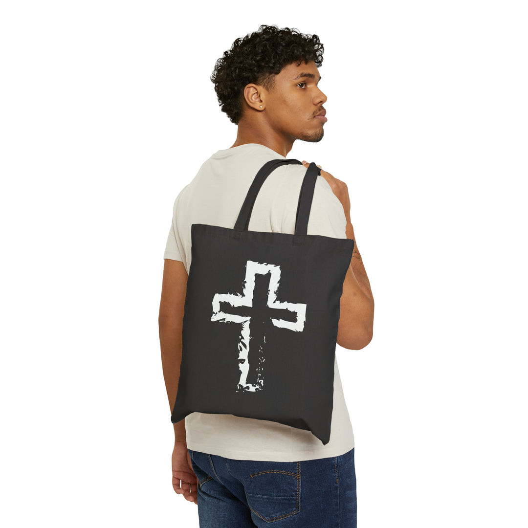 The Cross Is Life; He Is Risen - Cotton Canvas Tote Bag