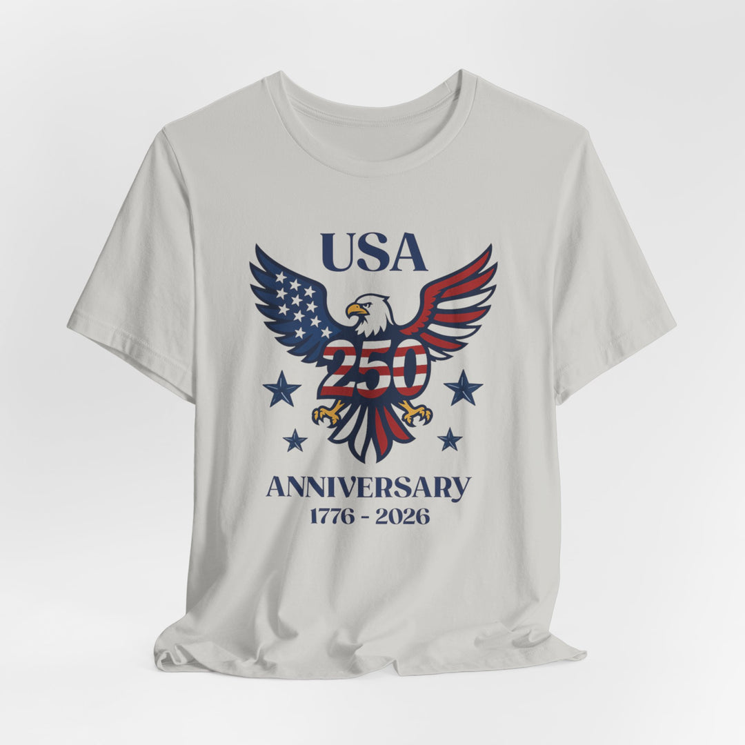 USA 250th Anniversary American Flag Eagle 1776-2026 - Unisex Crew-Neck Tee