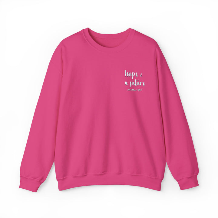 [Embroidered] Hope & A Future - Jeremiah 29:11 - Unisex Crew-Neck Sweatshirt - Joy & Country