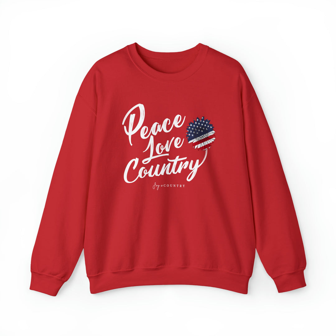 Peace, Love & Country - Unisex Crew-Neck Sweatshirt   Sweatshirt Joy & Country