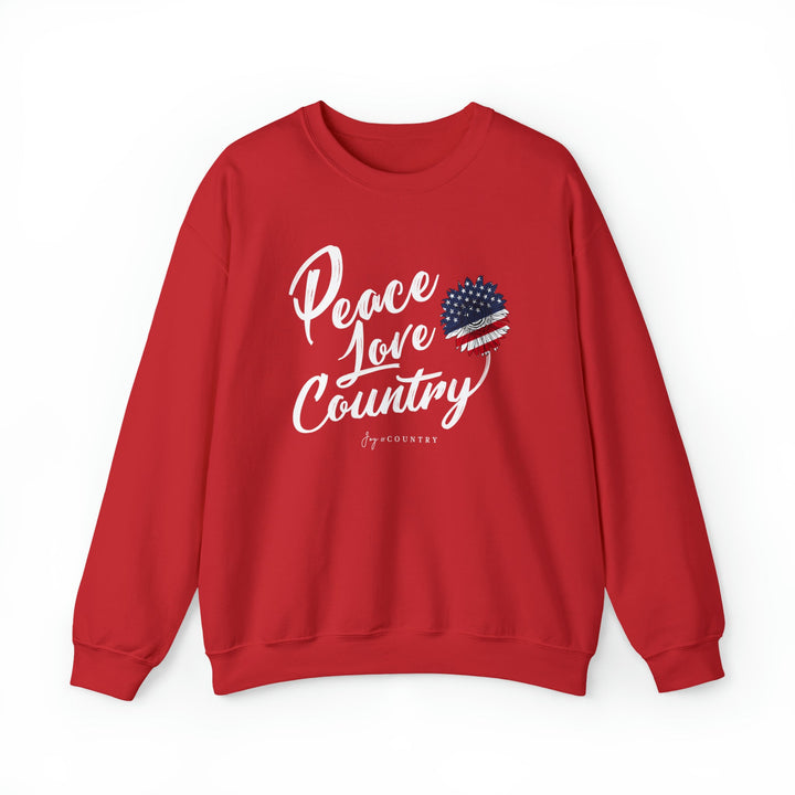 Peace, Love & Country - Unisex Crew-Neck Sweatshirt   Sweatshirt Joy & Country