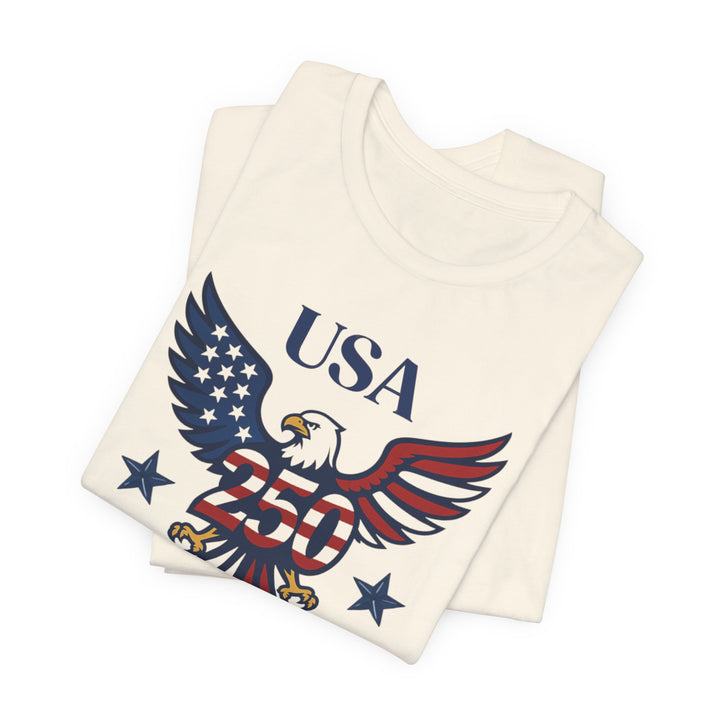 USA 250th Anniversary American Flag Eagle 1776-2026 - Unisex Crew-Neck Tee