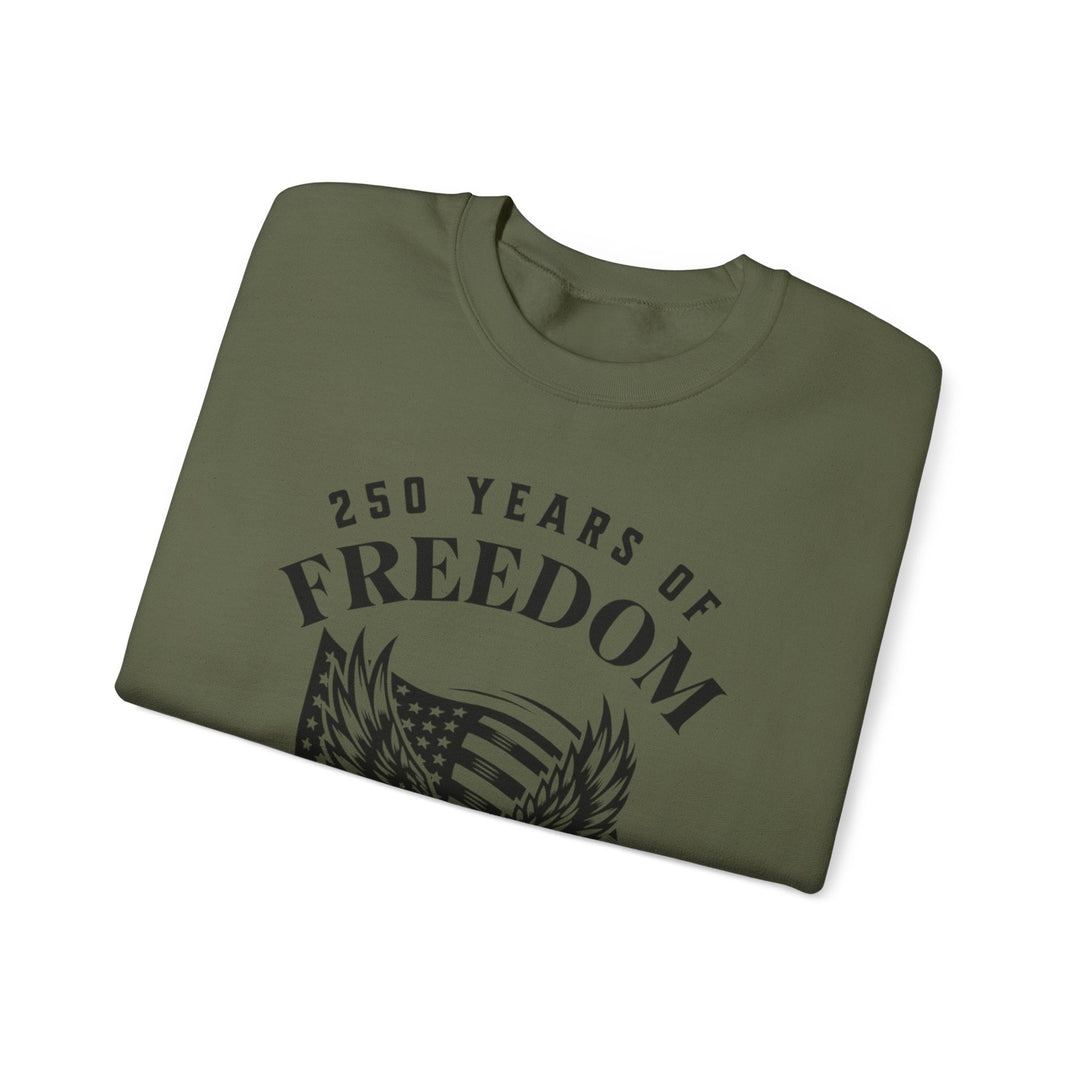 250 Years of Freedom Eagle With Flag - Unisex Crew-Neck Sweatshirt   Sweatshirt Joy & Country