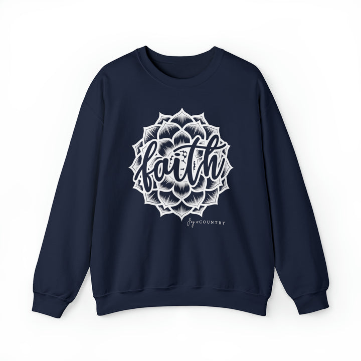 Faith with Flower - Unisex Crew-Neck Sweatshirt