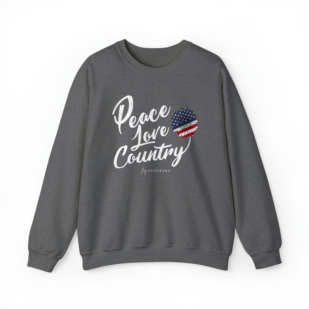 Peace, Love & Country - Unisex Crew-Neck Sweatshirt   Sweatshirt Joy & Country