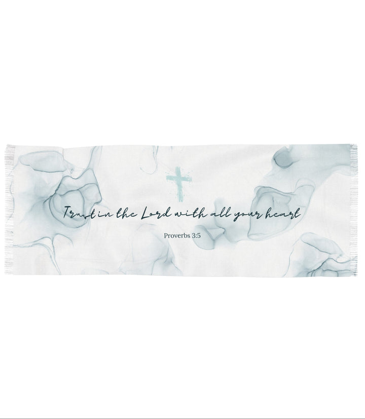 Trust in the Lord With All Your Heart - Semi-Translucent Lightweight Inspirational Wrap Scarf   Scarves Joy & Country