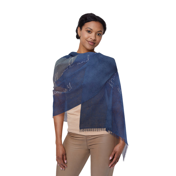 Wait on the Lord - A Beautiful Reminder Wrap Scarf - Semi-Translucent