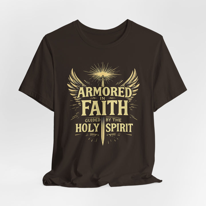 Armored In Faith. Guided By The Holy Spirit - Unisex Crew-Neck Tee - Joy & Country