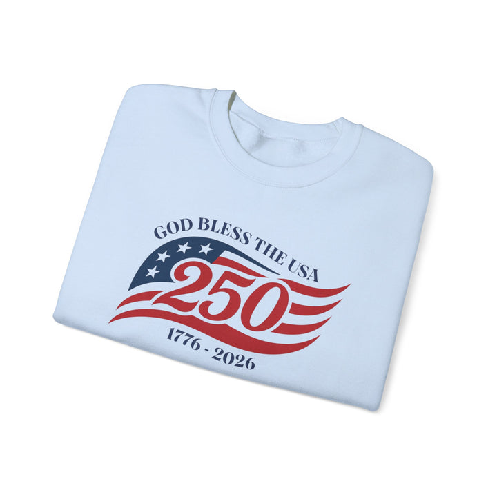 God Bless The USA 250th Anniversary 1776-2026 - Unisex Crew-Neck Sweatshirt