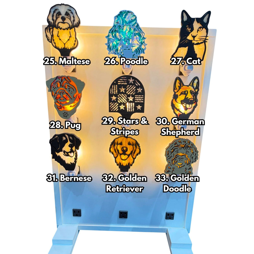 [PRE-ORDER] 3D Wooden Acrylic Day/Night Lights | Handmade | Made in the USA [SHIPS IN 1-2 WEEKS]   Night Lights Joy & Country