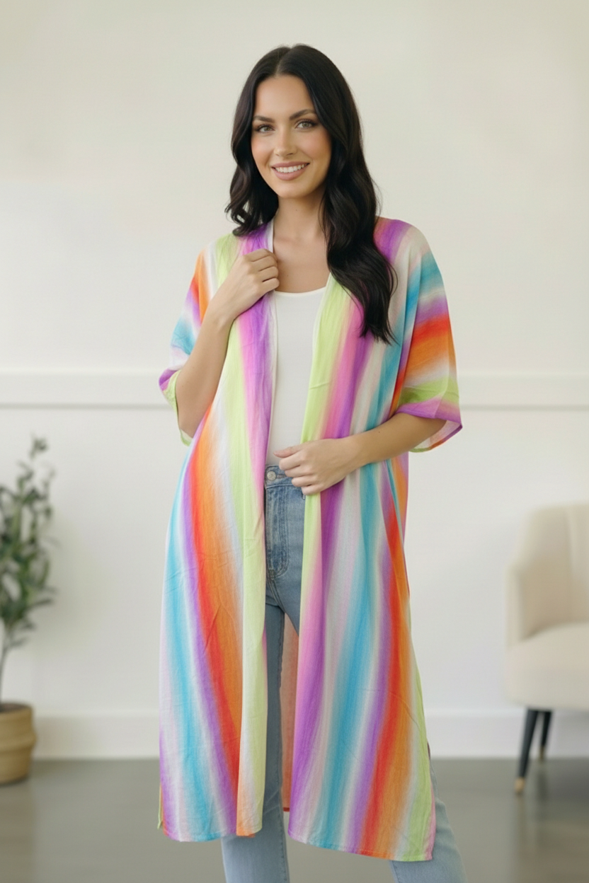 Dreamy Summer Sunset Open Kimono