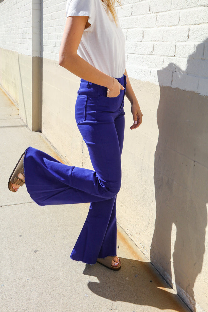 High Waist Flare Leg Denim Jeans   Jeans Joy & Country