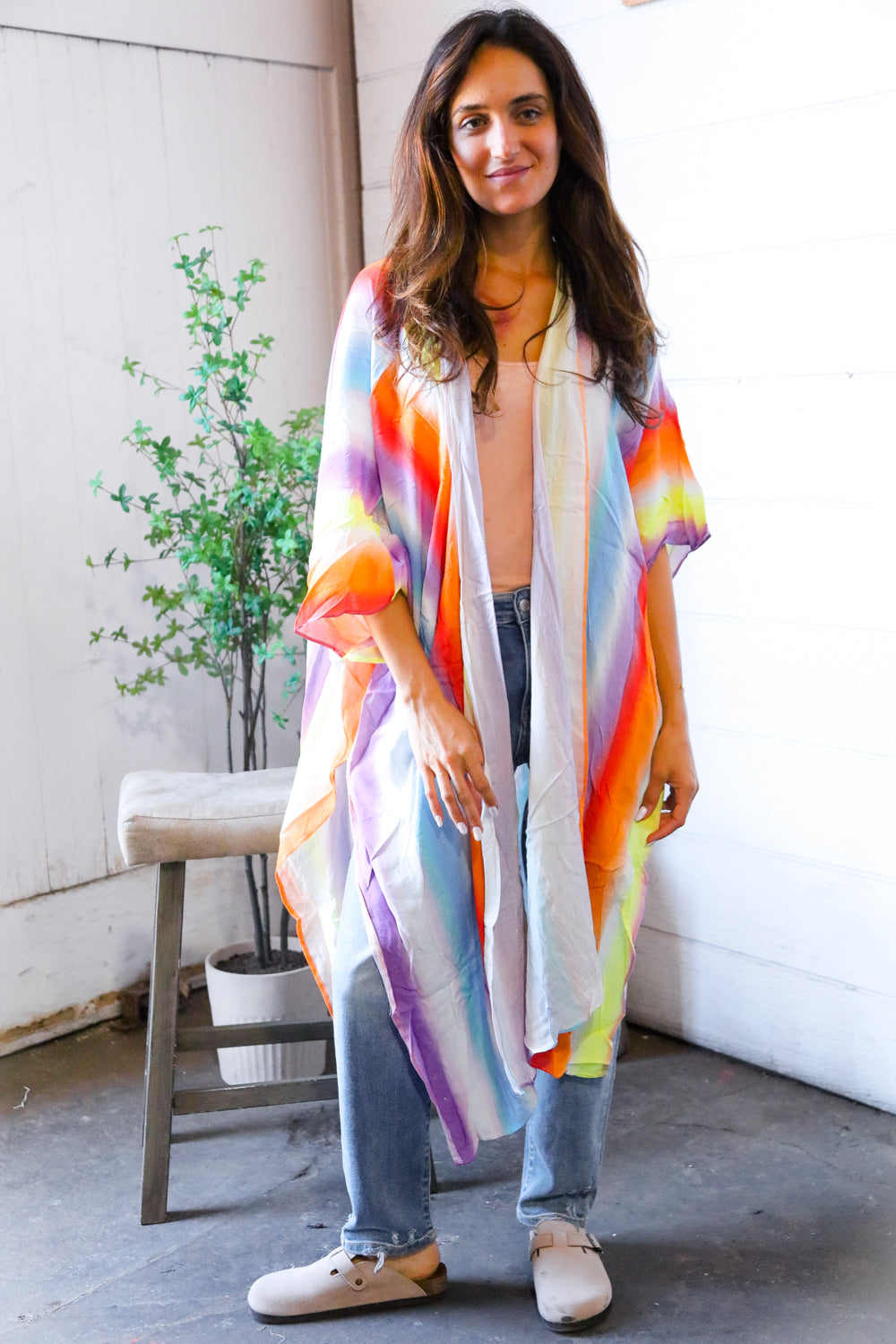 Caught in Technicolor Open Kimono    Joy & Country