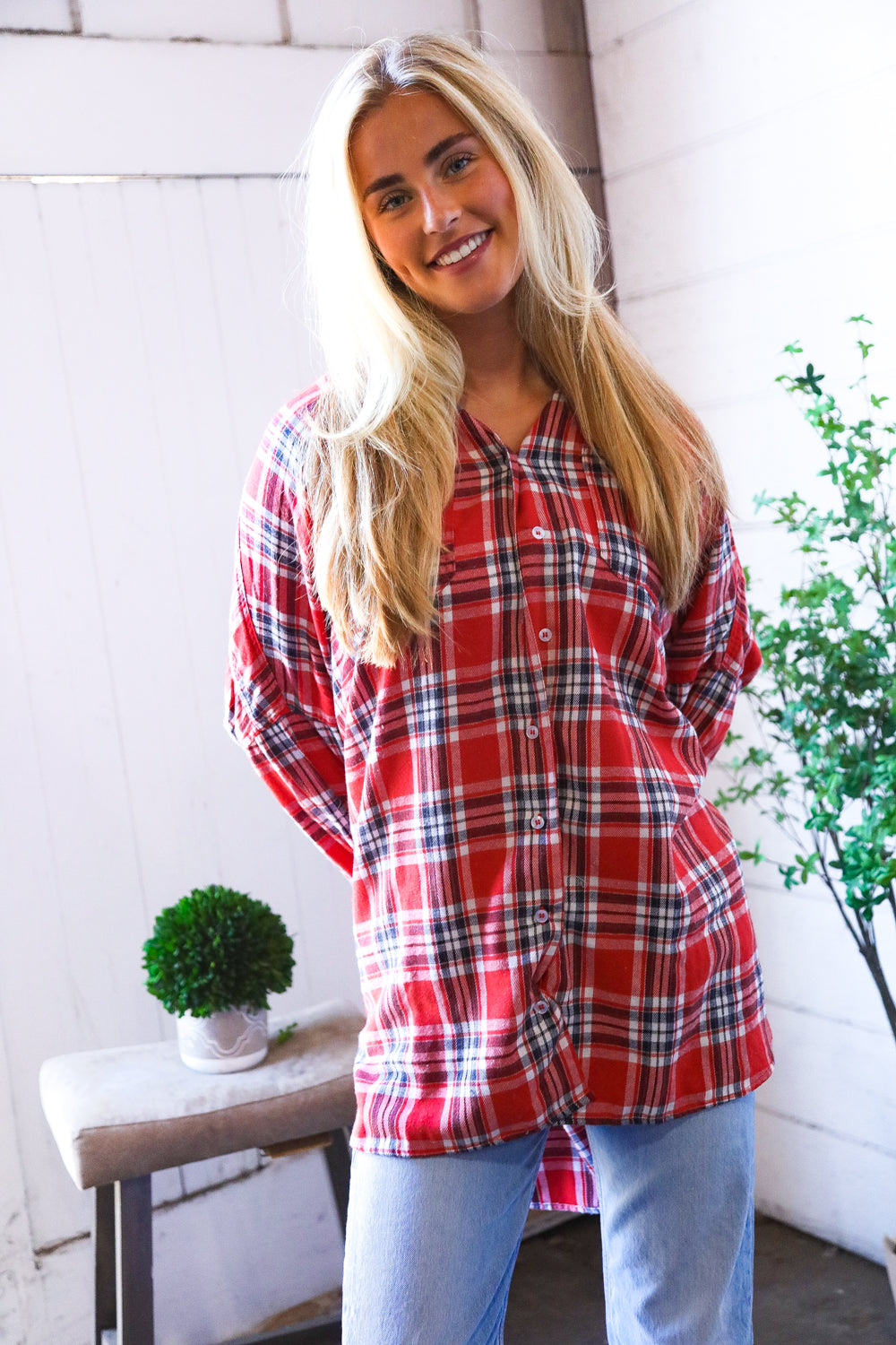 Riding on the Ranch Flannel Button-Up    Joy & Country