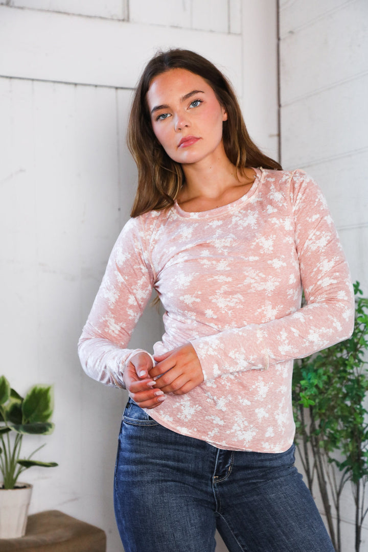 Petal Hues Slim-Fit Layering Top   Shirts & Tops Joy & Country