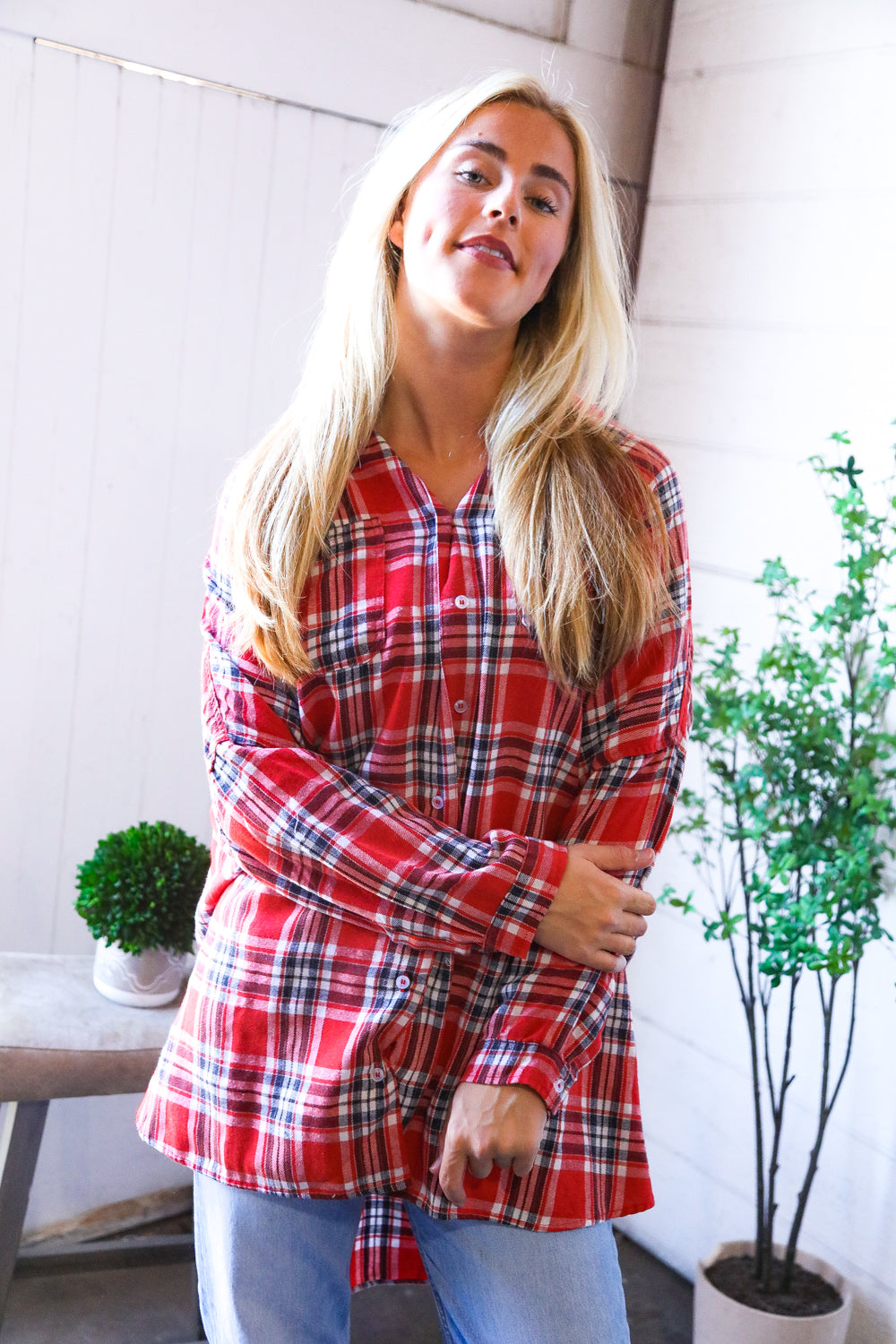 Riding on the Ranch Flannel Button-Up    Joy & Country