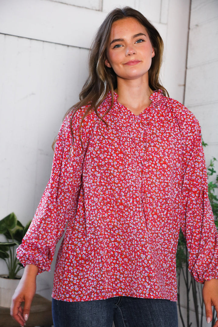 Sunlit Garden Woven Blouse   Blouses Joy & Country