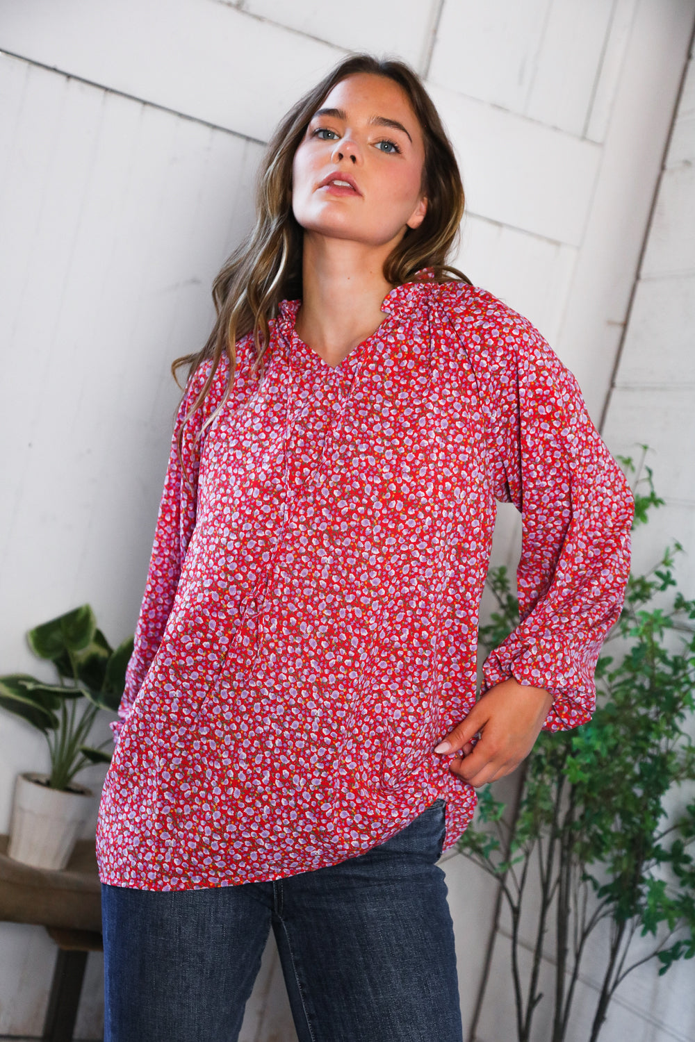 Sunlit Garden Woven Blouse   Blouses Joy & Country