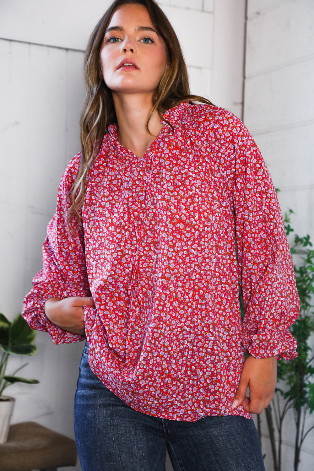 Sunlit Garden Woven Blouse   Blouses Joy & Country
