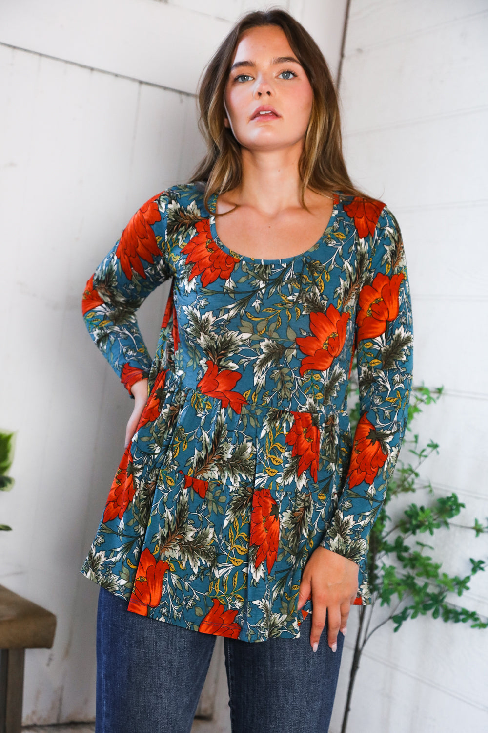 The Scarlet Fields Babydoll Blouse    Joy & Country