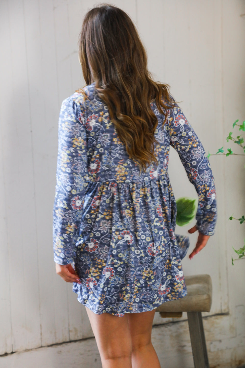 Charcoal Dreams Babydoll Swing Dress   Dresses Joy & Country