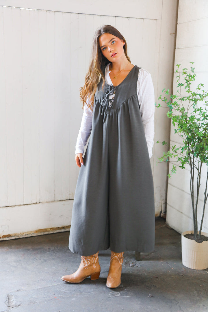 Tied Up Cozy Jumper   Jumpsuits & Rompers Joy & Country