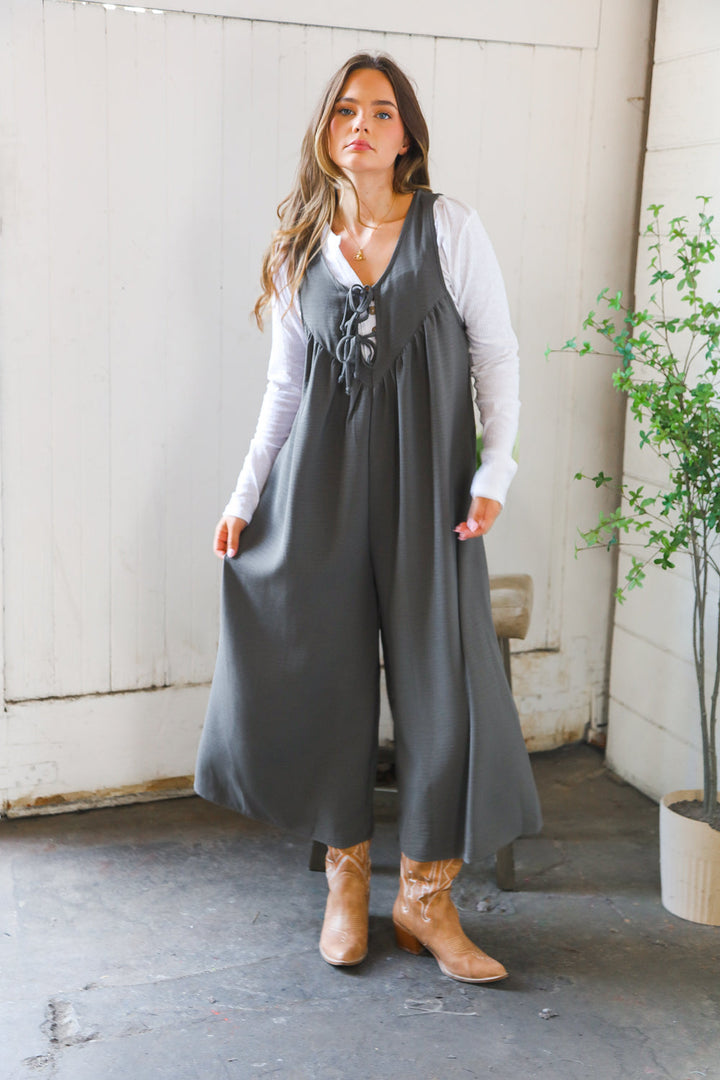 Tied Up Cozy Jumper   Jumpsuits & Rompers Joy & Country