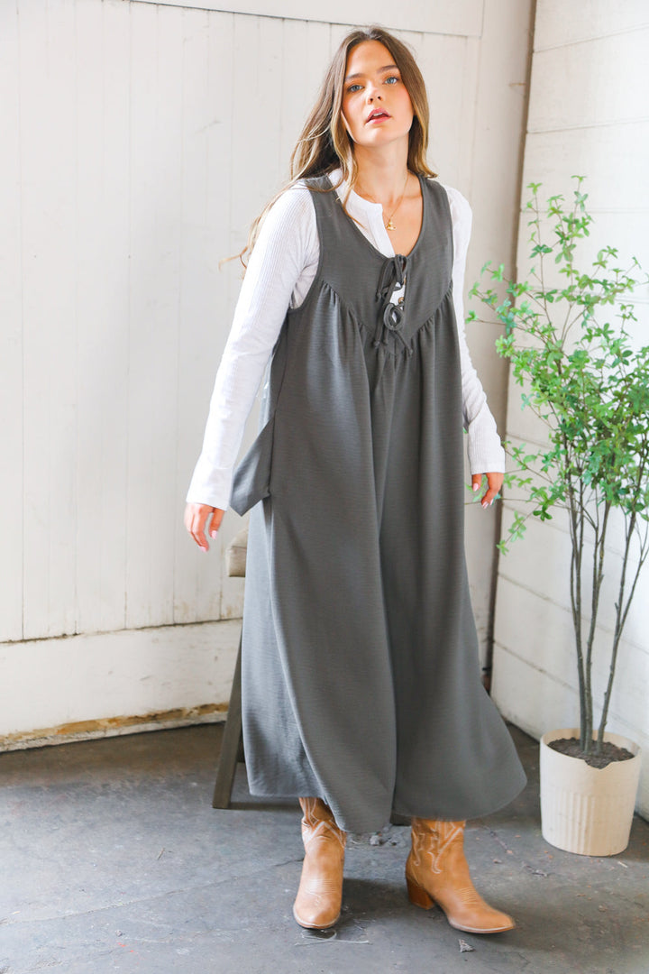 Tied Up Cozy Jumper   Jumpsuits & Rompers Joy & Country