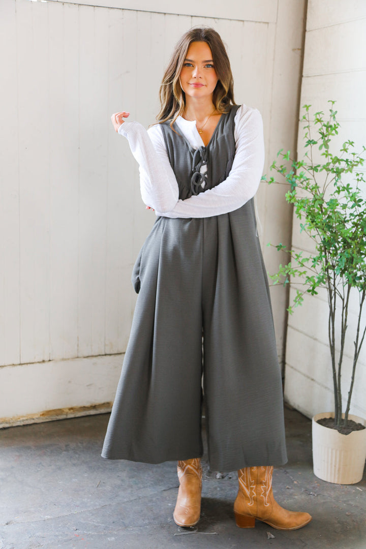 Tied Up Cozy Jumper   Jumpsuits & Rompers Joy & Country