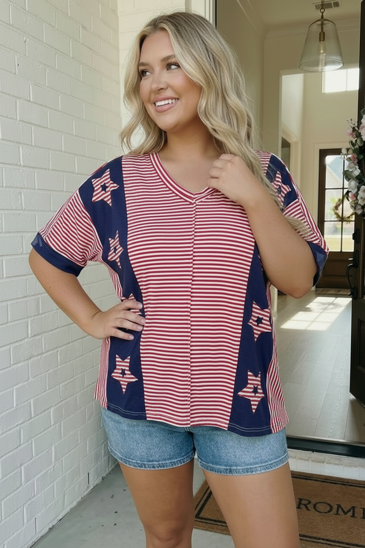 Stars and Stripes Forever Oversized Top    Joy & Country