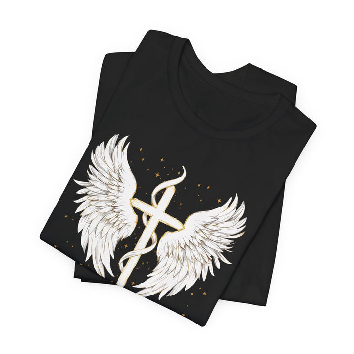 Under His Wings Psalm 91 With Cross - Unisex Crew-Neck Tee - Joy & Country