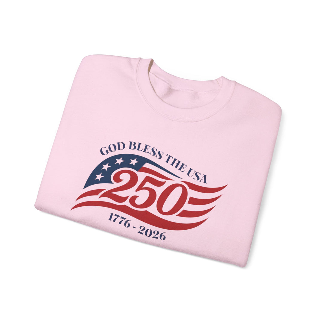 God Bless The USA 250th Anniversary 1776-2026 - Unisex Crew-Neck Sweatshirt