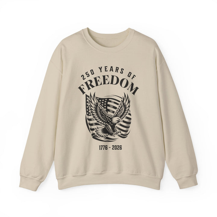 250 Years of Freedom Eagle With Flag - Unisex Crew-Neck Sweatshirt   Sweatshirt Joy & Country